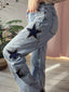 Jeans Rebel Wide Stars pearls – Cod. JA32