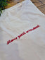 T-shirt ricamata "Siamo Pazzi Arrendetevi"