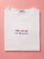 T-shirt “Non so voi, ma io basta” – Ricamo Ironico con Cuoricini