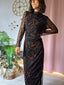 Abito Zaira – Tulle animalier drappeggiato