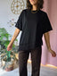 T-shirt Lumière – Cotone con pizzo asimmetrico