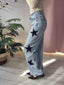 Jeans Rebel Wide Stars pearls – Cod. JA32