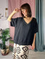 Blusa Layla – Scollo in Lurex e Vestibilità Over